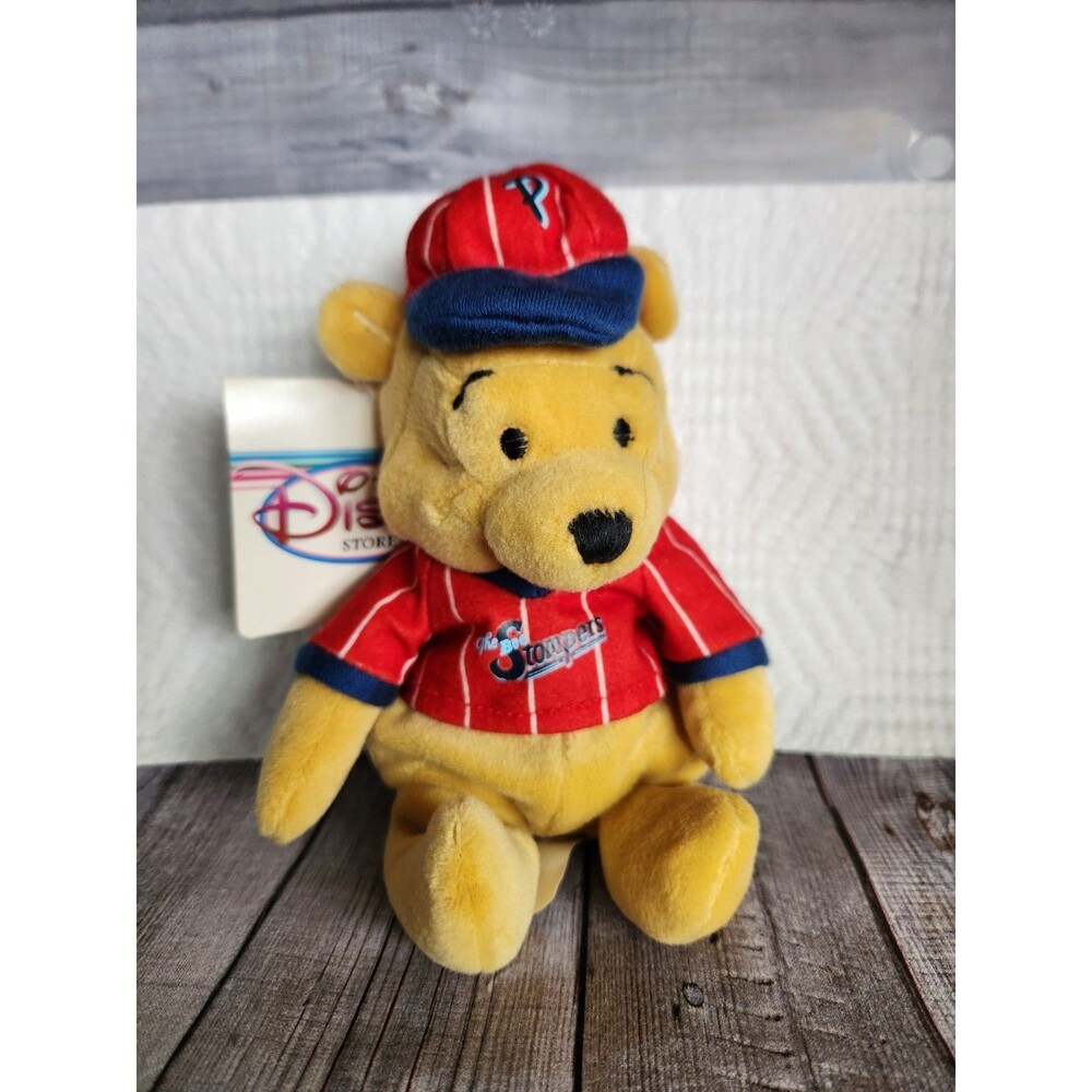 Winnie the Pooh Baseball Mini Bean Bag Plush 8” Disney Store NWT